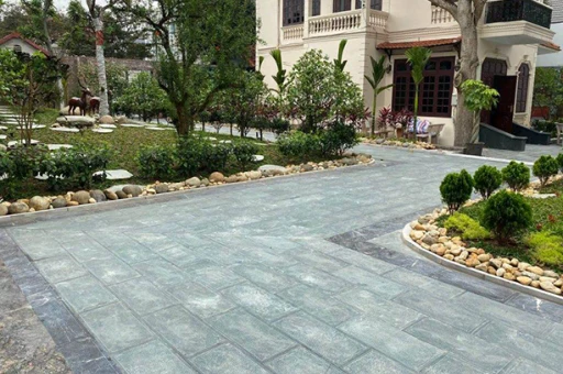 Đá xanh rêu băm toàn phần 30x60x2 cm