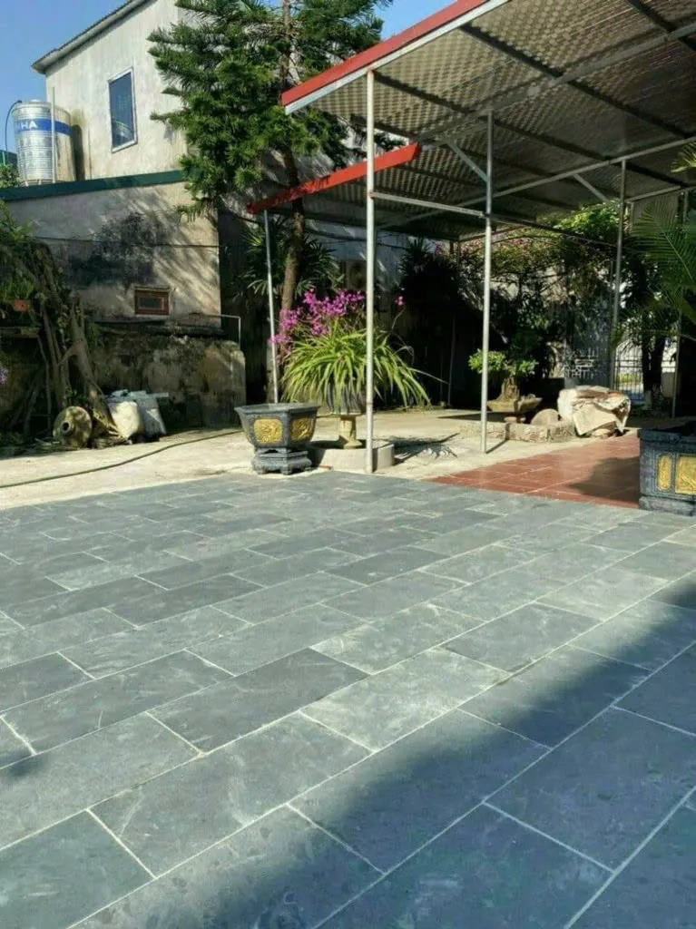 Sân lát đá xanh đen Thanh Hóa